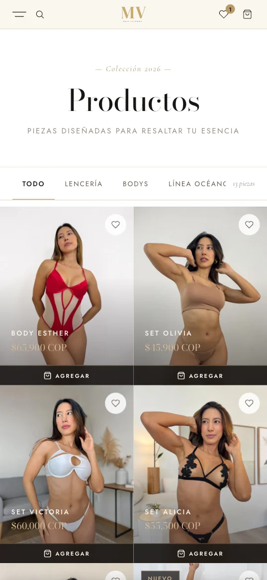 Productos MV Moda